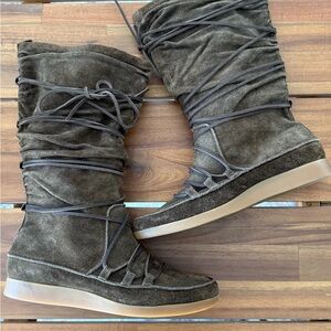 New MICHAEL by Michael Kors Lace-up Suede Boots size 9